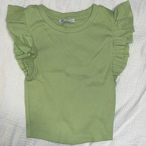 Zara lime green shirt